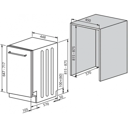 Mașină de spălat vase încorporată FBDW 5410 A-1